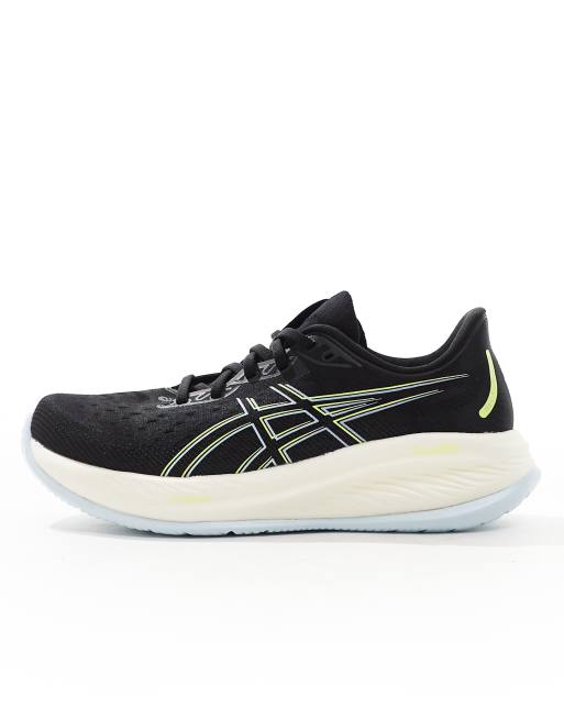 Asics Gel Cumulus 26 Neutral Sneakers da corsa nere e gialle
