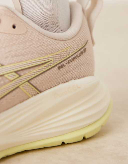 Asics - Gel-cumulus 27 - Hardloopschoenen in mineraalbeige en 'huddle' geel, 2 van 5
