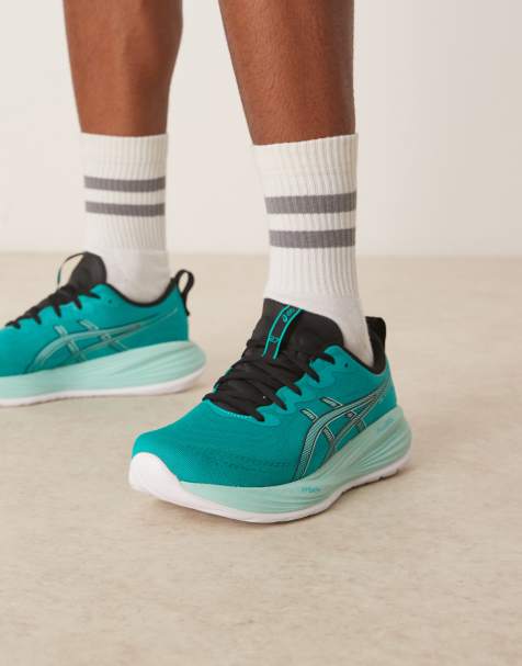 Asics – Gel-Cumulus 27 – Lauf-Sneaker in Petrol und Illuminate-Mint mit Wellendetail - view 1