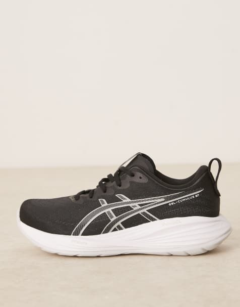 Asics Gel-Cumulus 27 running trainers in black and concrete - view 2
