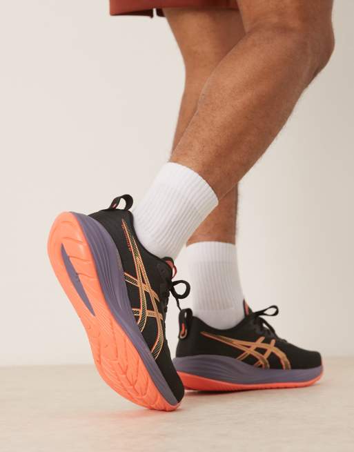 Asics – Gel-Cumulus 27 – Svarta och korallrosa löparskor, 5 av 5