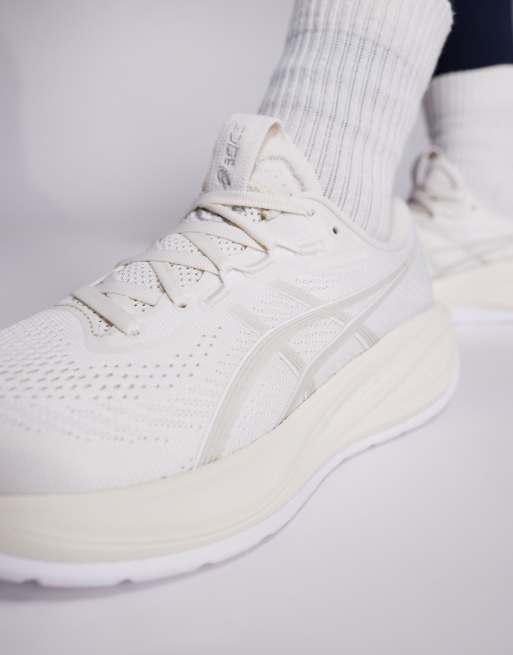 Asics - Gel-Cumulus 28 - Cremefarvede og grå løbesneakers, 3 af 5