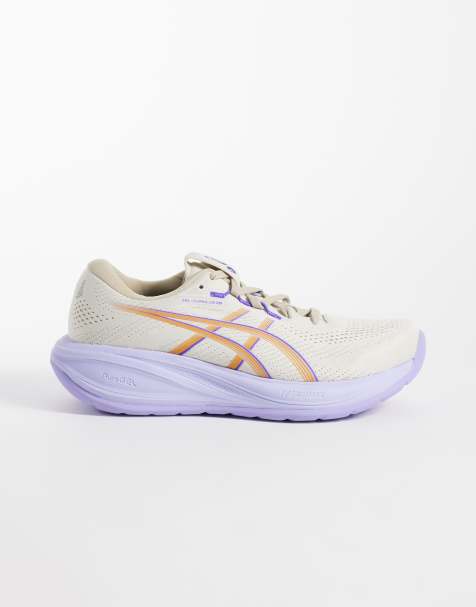 Asics - Gel Cumulus 28 - Hardloopschoenen in lichtbeige en lila - view 1