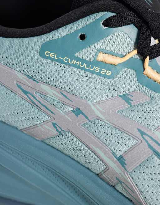 Asics Gel-Cumulus 28 lite-show running trainers in orange and grey, 4 of 5
