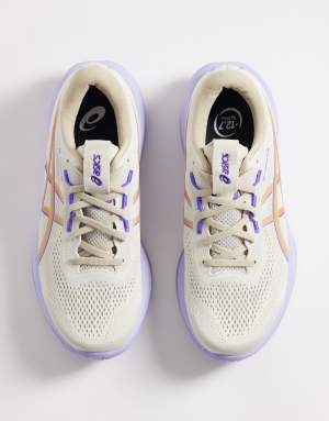 Asics Gel Cumulus 28 running trainers in oatmeal and lilac
