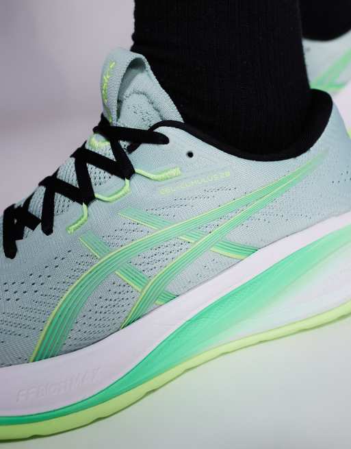 Asics Gel-Cumulus 28 trainers in green, 5 of 5