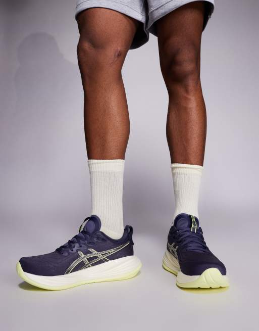 Asics - Gel-Cumulus 27 - Baskets de course - Brouillard indigo et jaune lucide, 3 de 5