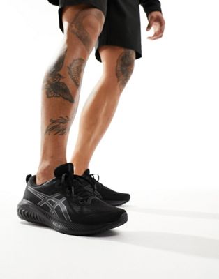 Asics Gel-Excite 10 neutral running trainers in all black - ASOS Price Checker