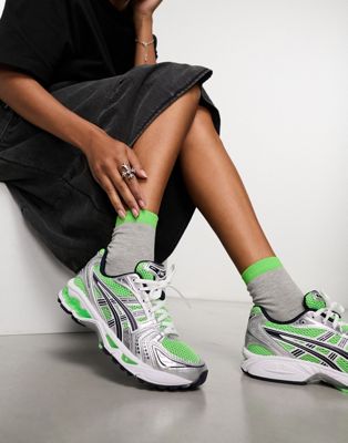 Asics Gel-Kayano 14 trainers in green and silver - ASOS Price Checker
