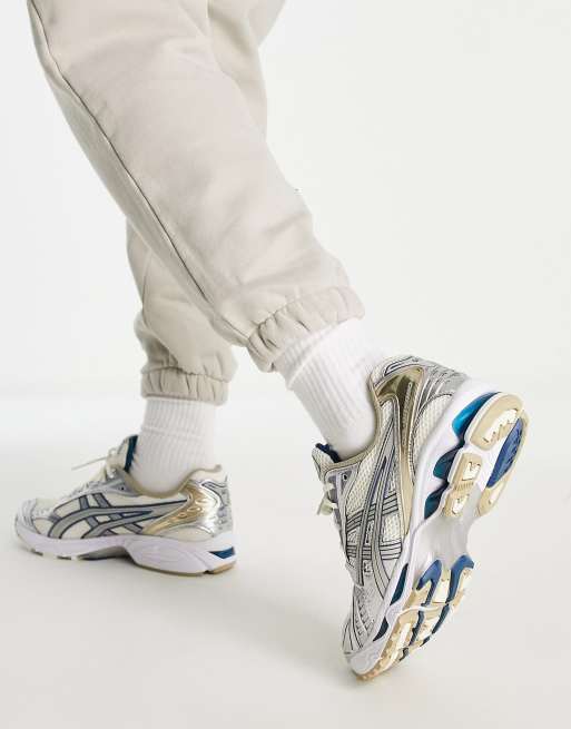 Asics - Gel-Kayano 14 - Cremehvide og sølvfarvede sneakers, 2 af 4