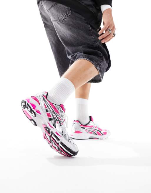 Asics – Gel-Kayano 14 – Silverfärgade och rosa träningsskor