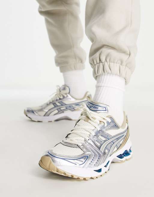 Asics Gel Kayano 14 Sneaker in Creme und Silber ASOS