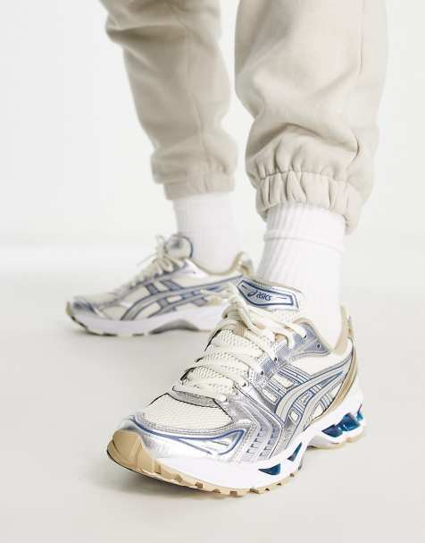 Asics Gel-Kayano 14 trainers in cream and silver