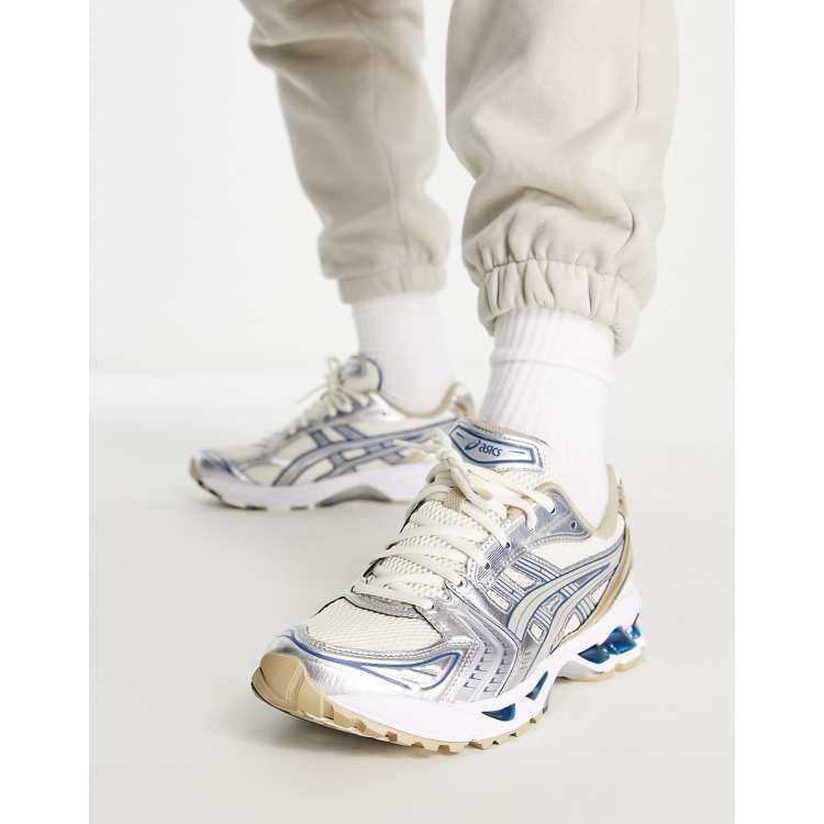 Asics Gel-Kayano 14 trainers in cream and silver