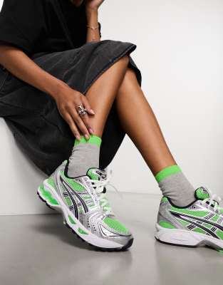 Asics Gel-Kayano 14 trainers in green and silver