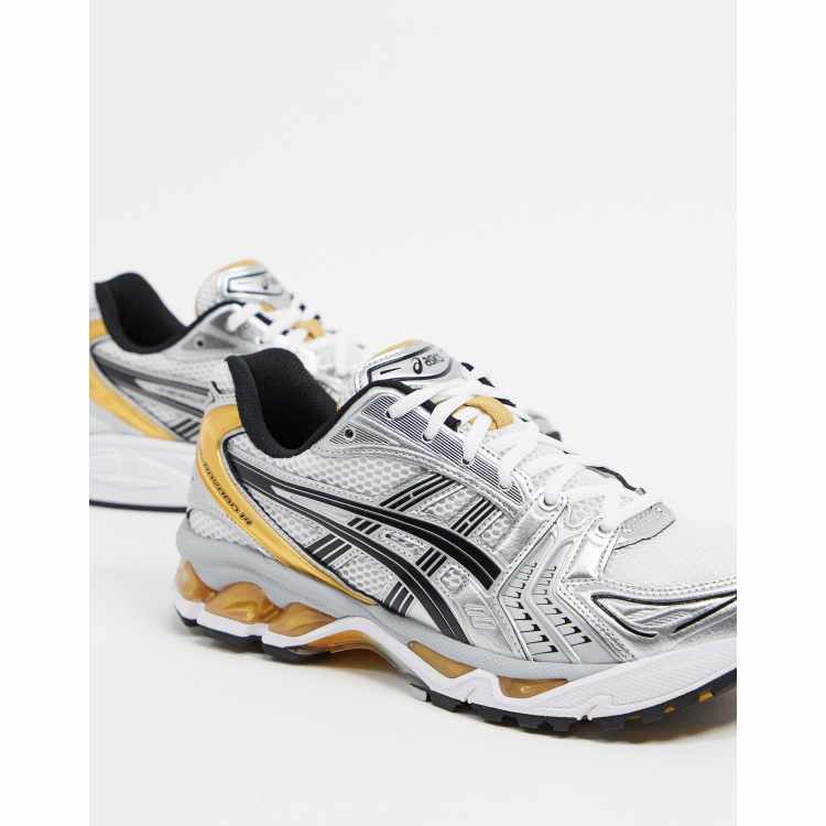 Asics Gel Kayano 14 trainers in silver and gold ASOS