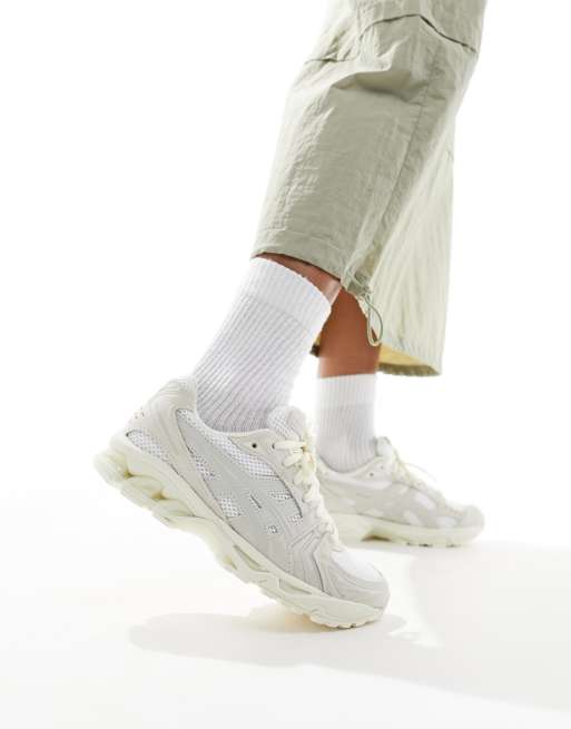 Asics Gel Kayano 14 trainers in white and smoke grey