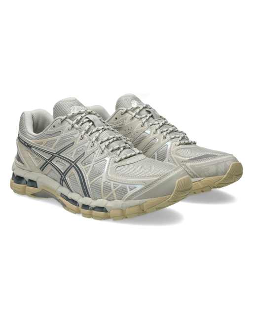 Asics Gel-Kayano 20 trainers in stone grey and silver, 3 of 4