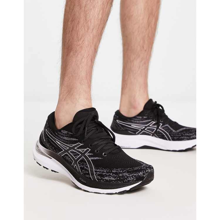 Asics Gel Kayano 29 stability running trainers in black and white