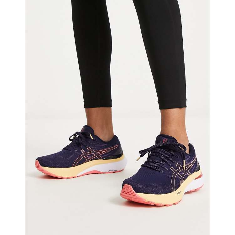 Navy store asics trainers