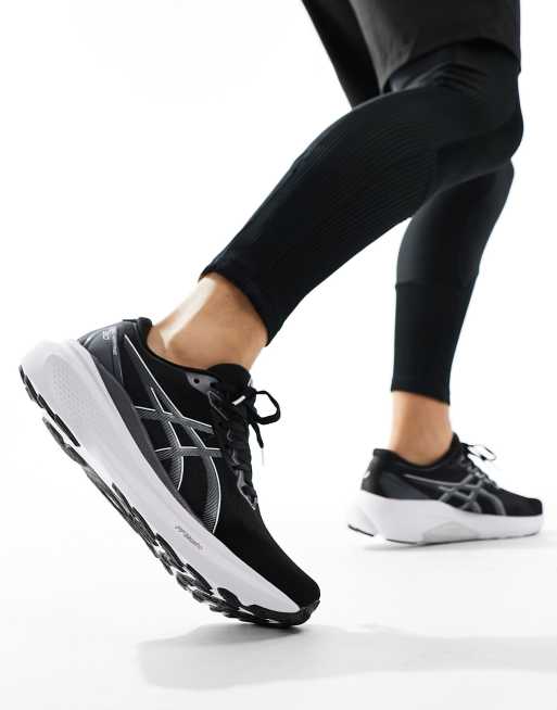 Asics Gel-Kayano 30 stability running trainers in black, 3 of 5