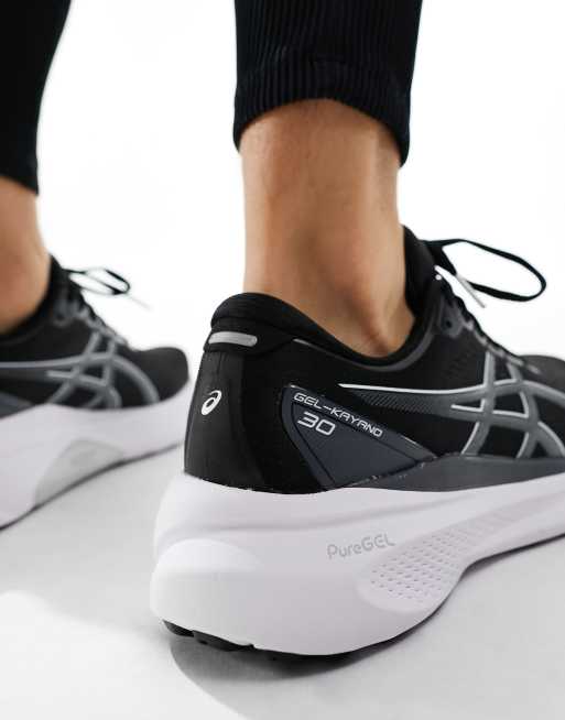 Asics Gel-Kayano 30 stability running trainers in black, 4 of 5