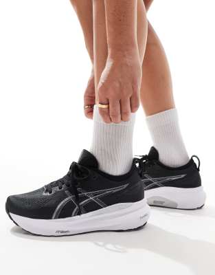 Asics - Gel-Kayano 31 - Baskets de course stables - Noir/argenté