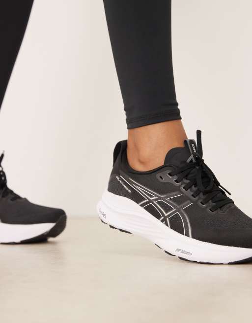 Asics Gel-Kayano 32 running trainers in black and white ASOS