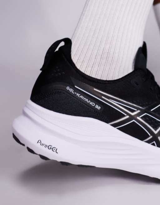 Asics - Gel-Kayano 32 - Sneakers da corsa nere e bianche, 3 di 5
