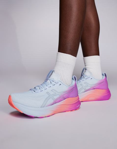 Asics – Gel-Kayano 32 Sunny Sizzle – Himmelsblå och rosa löparskor - view 1