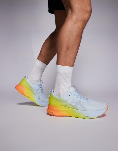 Asics – Gel-Kayano 32 Sunny Sizzle – Sneaker in Himmelblau und Zitronengelb - view 1