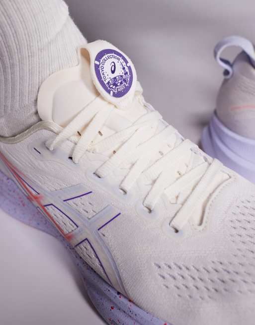 Asics - Gel Kayano 32 Tokyo - Hardloopsneakers in crème en edo paars, 4 van 5