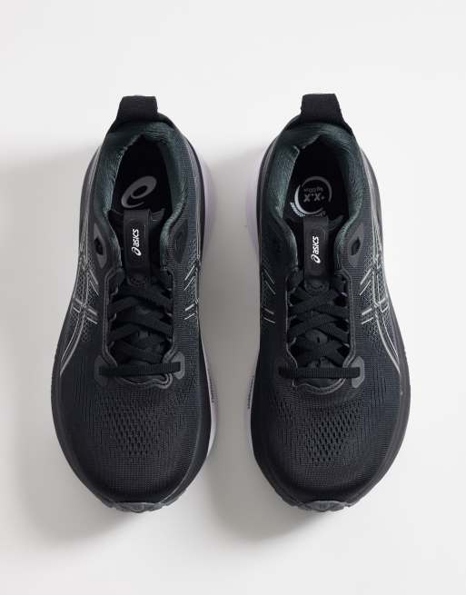 Asics Gel-Kayano 33 hardloopsneakers in zwart en wit, 3 van 5