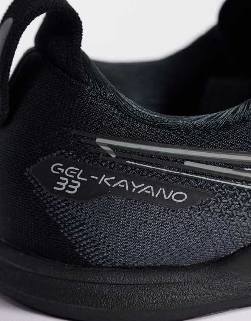Asics Gel-Kayano 33 løbesneakers i sort og hvid, 3 af 5