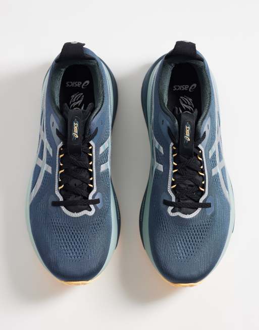 Asics Gel-Kayano 33 Lite-Show running trainers in grey with orange detail, 3 of 5
