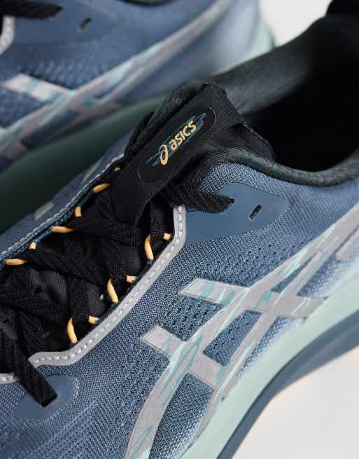 Asics Gel-Kayano 33 Lite-Show running trainers in grey with orange detail, 4 of 5