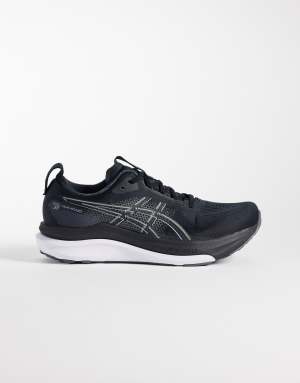 Asics Gel-Kayano 33 running trainers in black and white