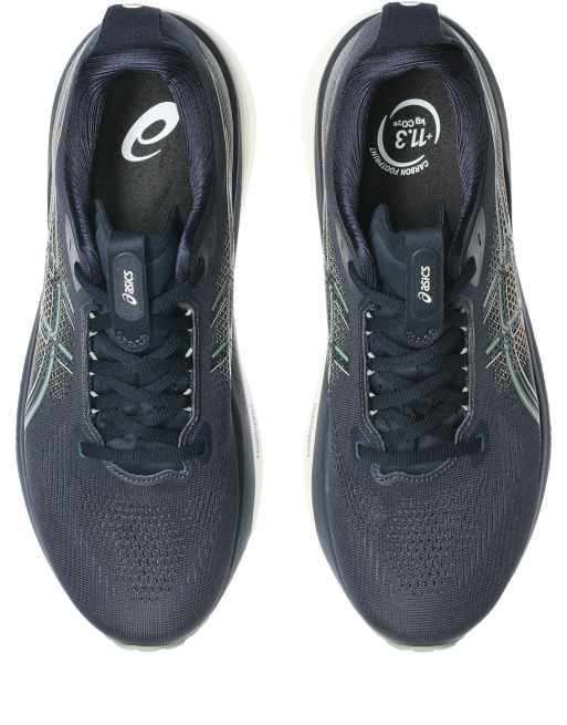 ASICS Gel-Kayano 33 running trainers in navy and khaki, 4 of 4