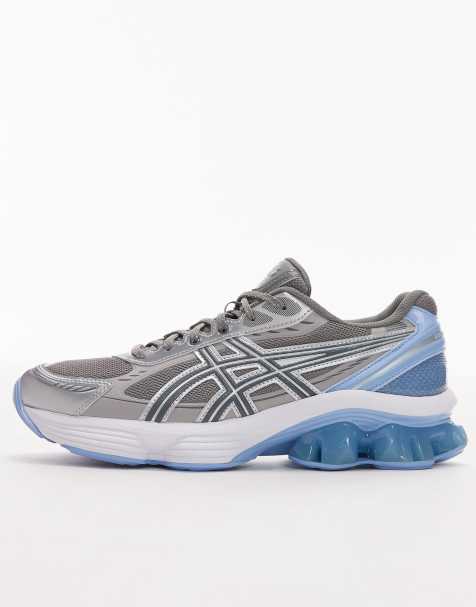 Asics Gel-Kinetic Fluent trainers in clay grey and blue - view 2