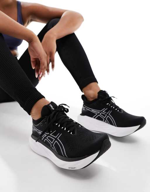 Asics – Gel-Nimbus 25 Neutral – Czarno-białe buty sportowe do biegania
