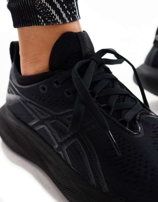 Plain black outlet asics