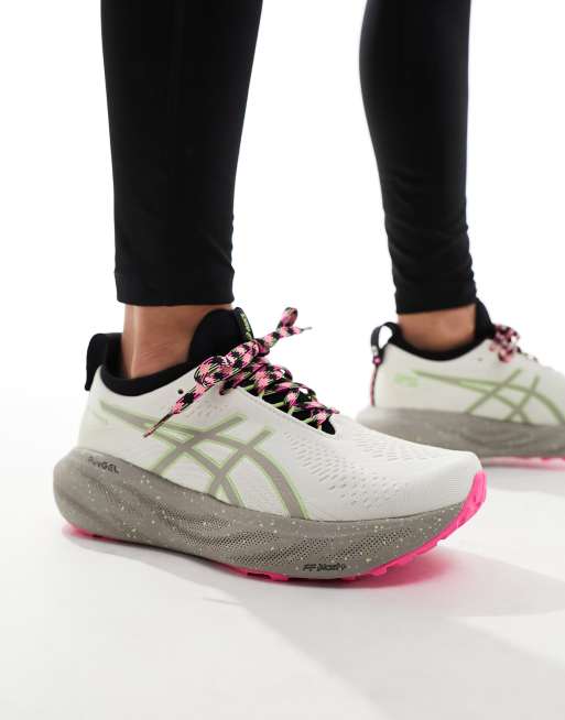 Asics - Gel-Nimbus 25 TR Neutral Trail - Hvide og grå løbesneakers