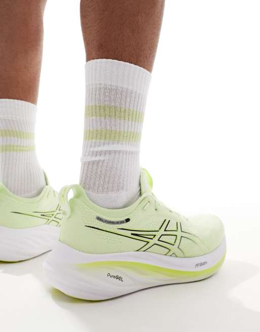 Asics – Gel-Nimbus 26 Neutral – Limonkowe buty sportowe do biegania, 4 z 5