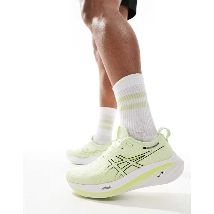 Asics Gel Nimbus 26 neutral running trainers in lime green ASOS