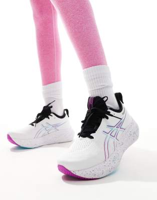 Asics Gel-Nimbus 26 Neutral Running Trainers In White And Pink
