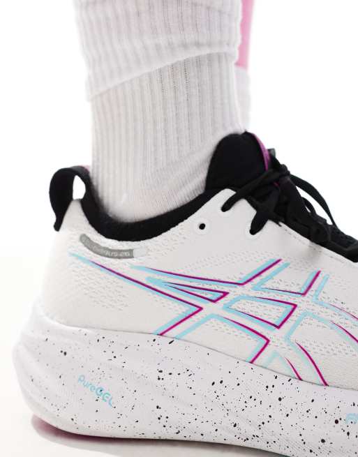 Asics Gel Nimbus 26 Neutrale Laufschuhe in WeiB und Rosa ASOS