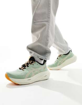 Asics Asics Gel-Nimbus 26 TR neutral trail running trainers in green and fellow yellow