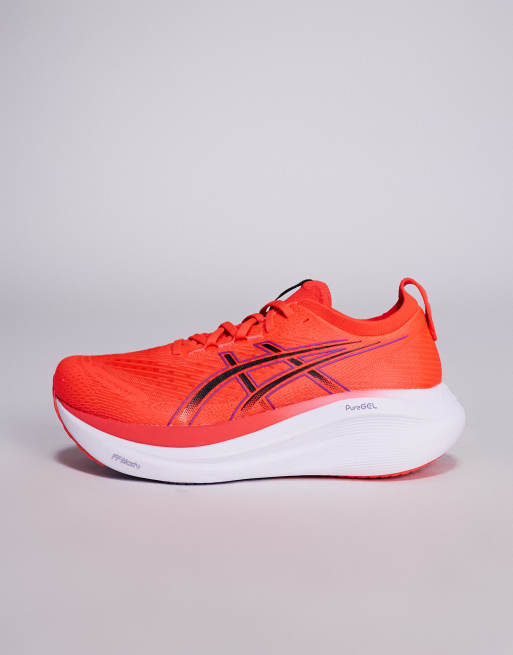 Asics – Gel-Nimbus 27 – Röda och svarta löparskor, 2 av 5