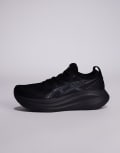 [Asics] Asics Gel-Nimbus 27 running trainers in black and graphite grey 40 BLACK