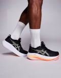 [Asics] Asics Gel-Nimbus 27 running trainers in black and khaki 39.5 BLACK